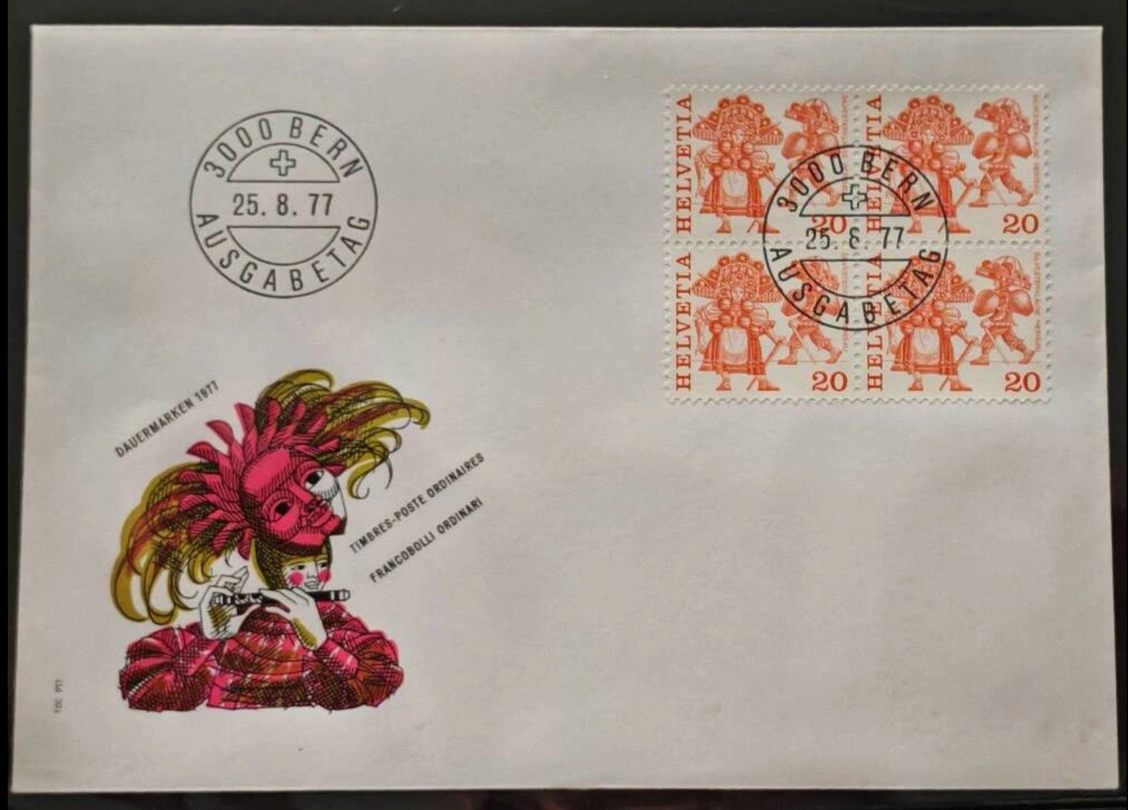 Tutti i francobolli: Ersttagsbrief, Dauermarken 1977, Bern – Usato da Zuerich venduto da Antiquarium