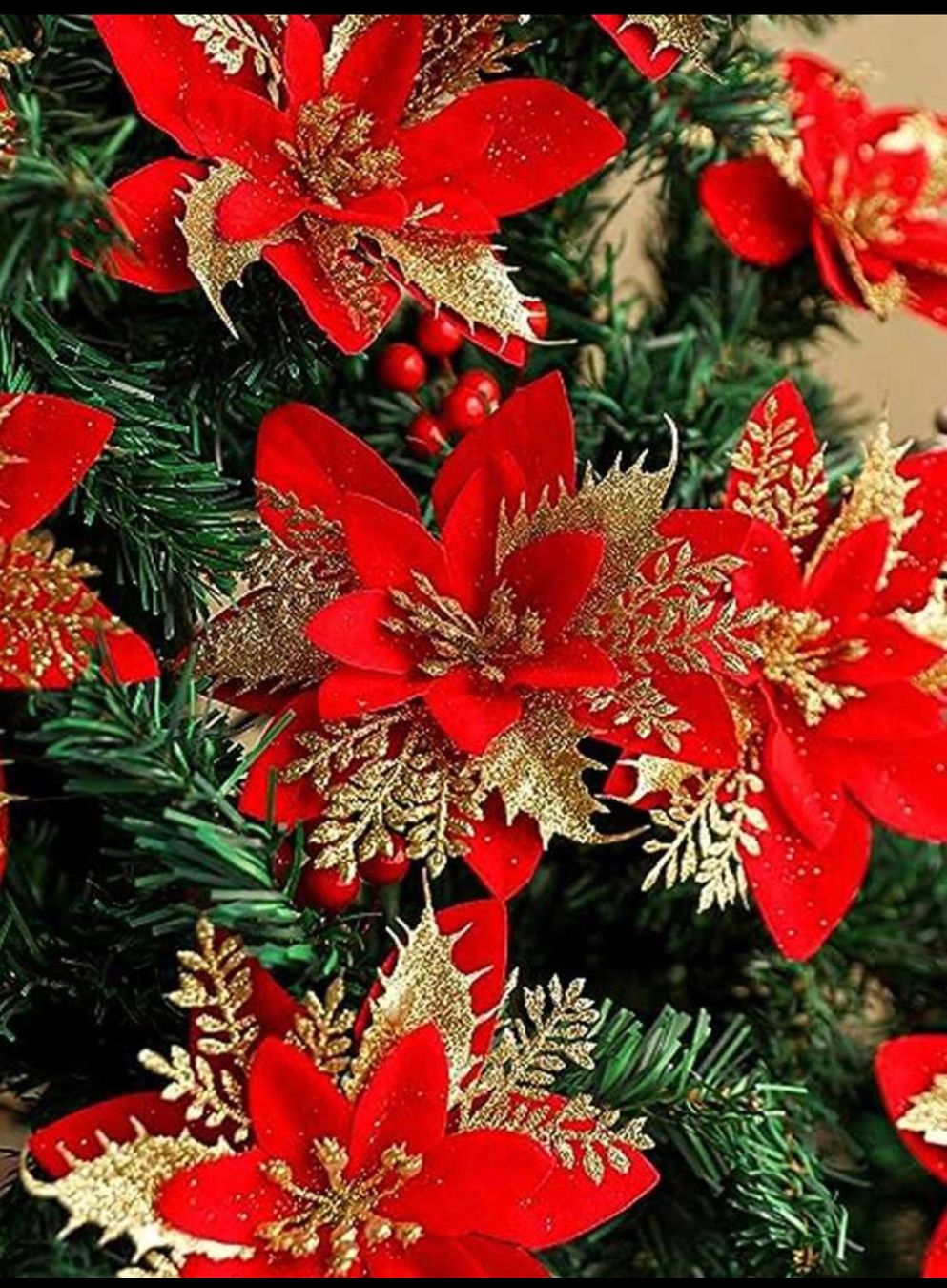 Tutte le decorazioni: + Weihnachtsblummen Rot Weihnachtsbaum Deko – Nuovo e nell'imballaggio originale da Amriswil venduto da JaJa-Express 2