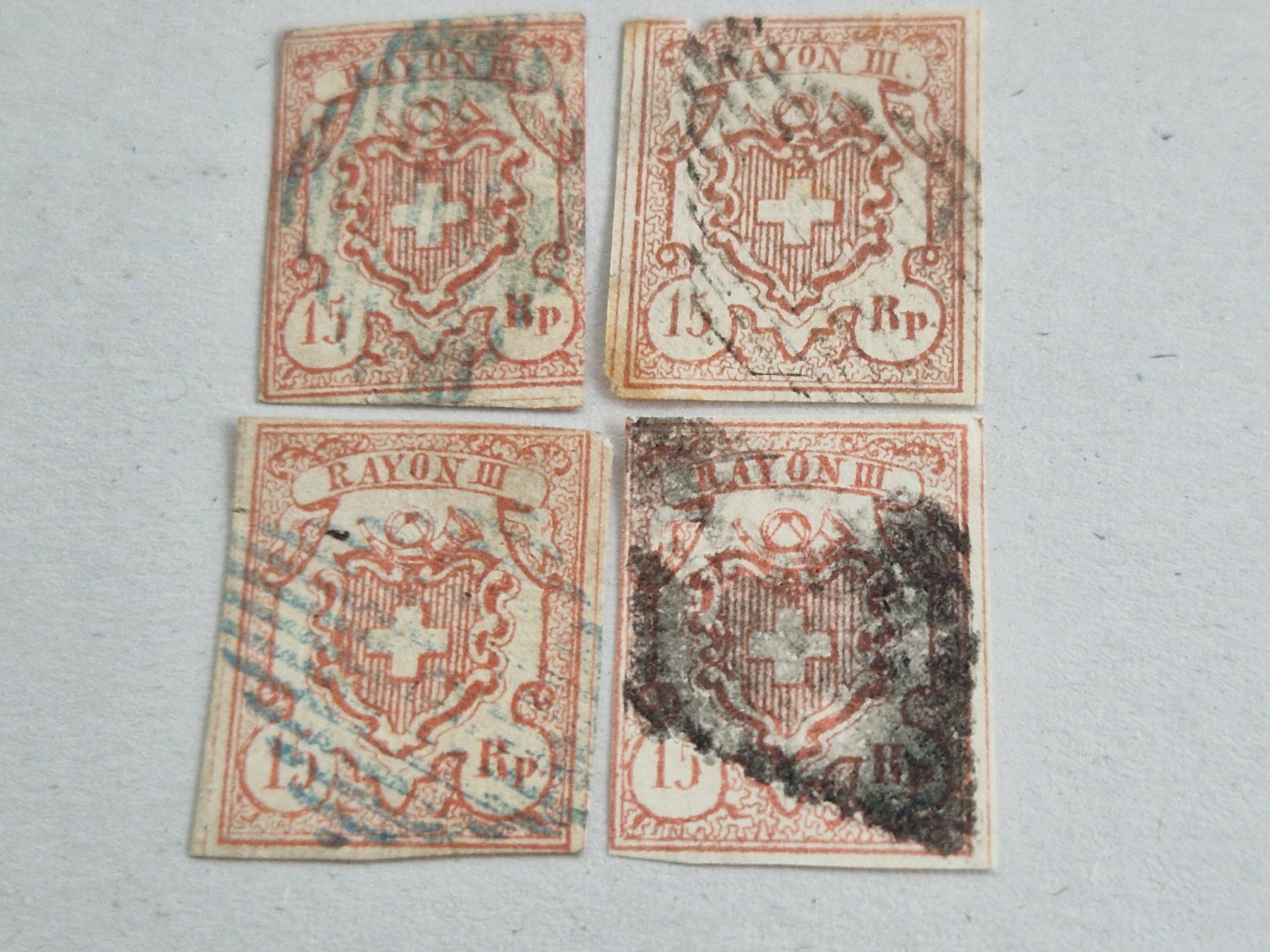 Alle Briefmarken: Rayon 20, 4 St., ab 1.- – Gebraucht aus Burgdorf von Glossy01