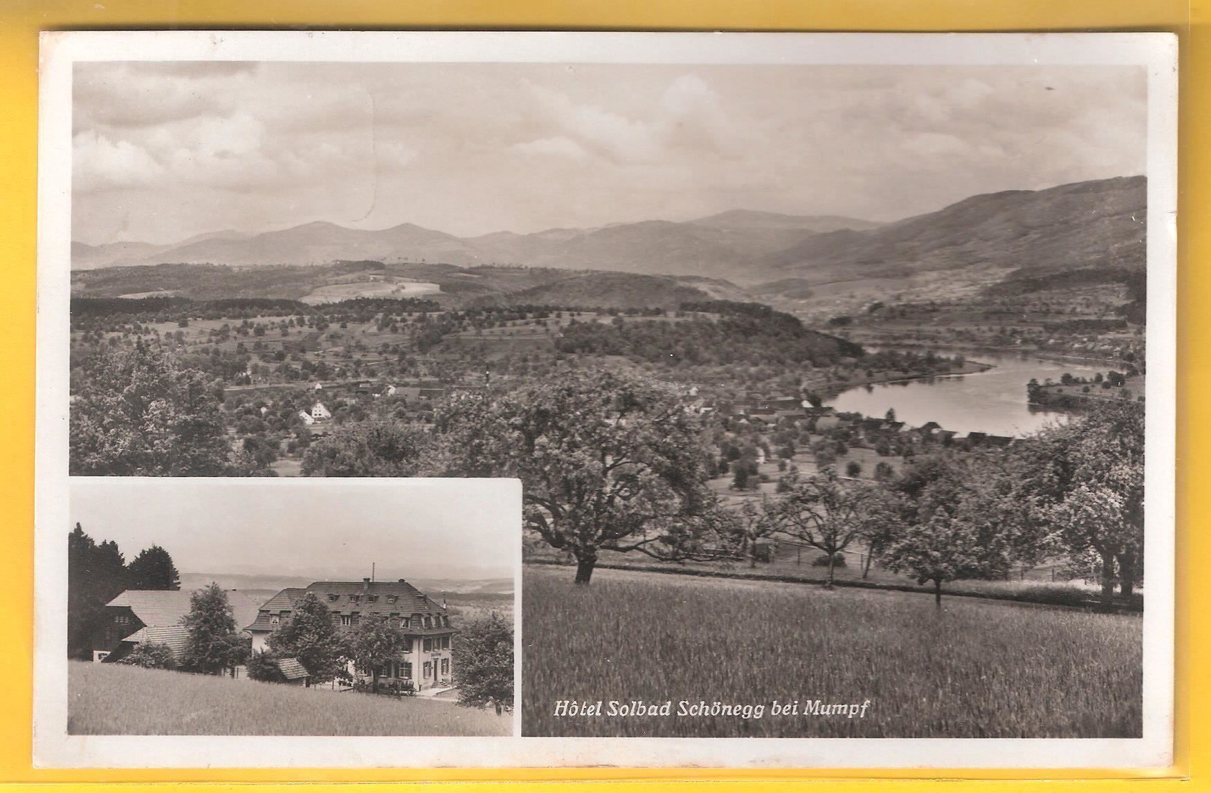 Ansichtskarten: 9.9.31 Mumpf/2-Bild Hotel+Solbad Schönegg – Gebraucht aus Zürich von Hagliweg 1