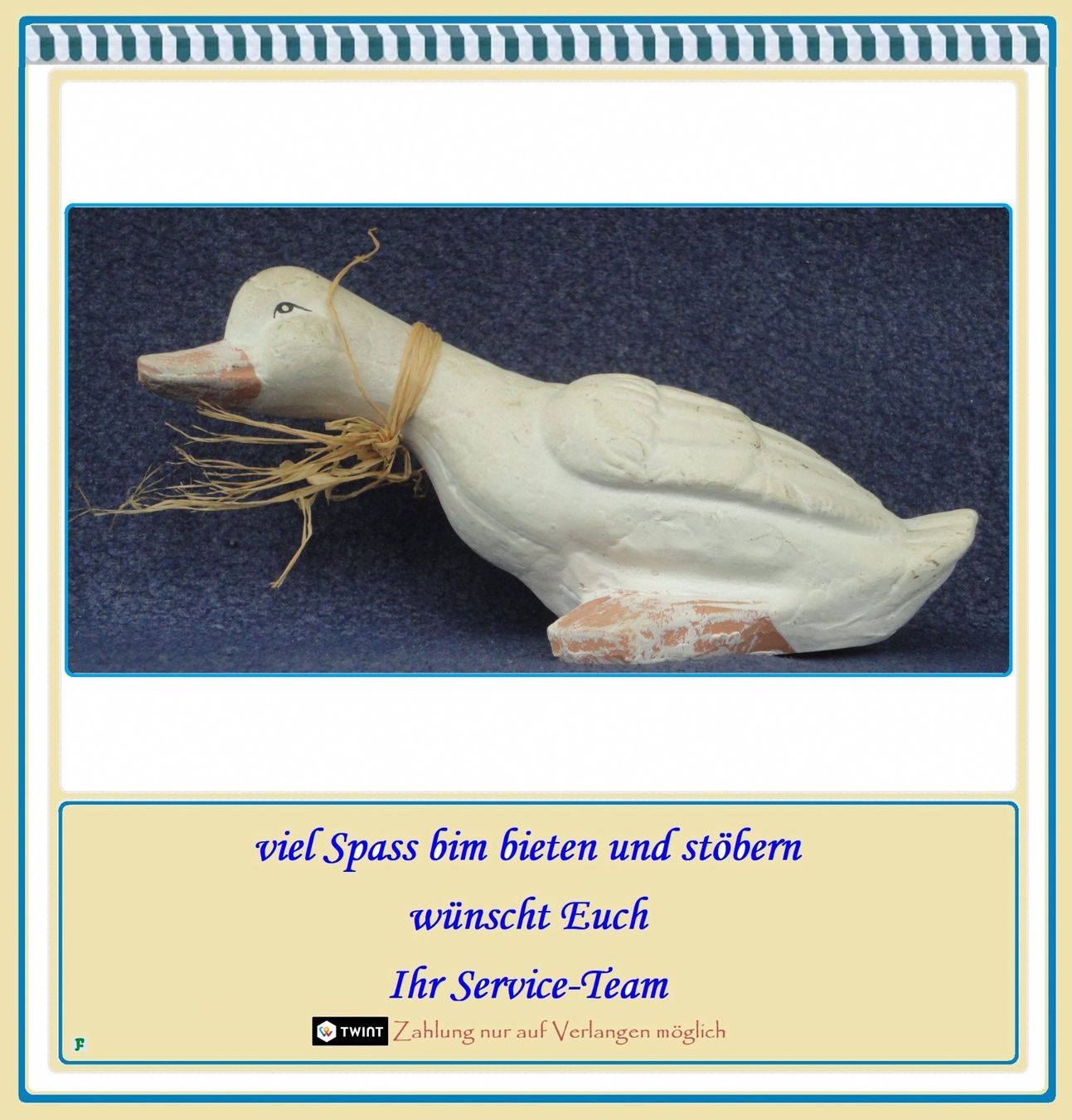 Statuette: Deko-Ente • Ton – Usato da Münchwilen TG venduto da FLOHMIFLITZER 3