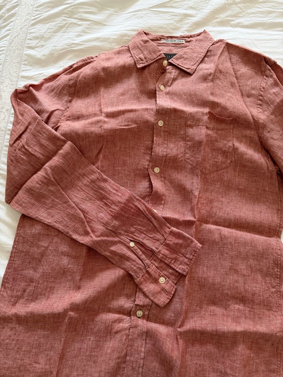 Camicie: Linen shirt - Coral - Size M – Usato da Genève venduto da RM-CH 3