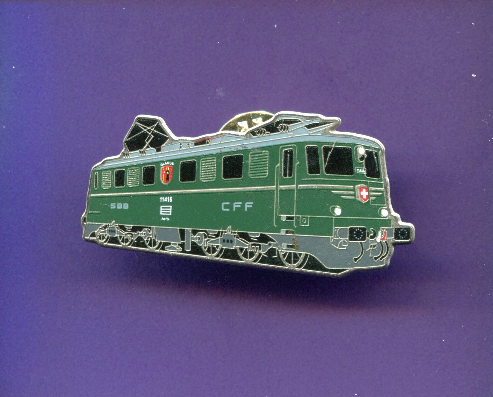 SBB/CFF/FFS Placchette & Badge: Schmid-Müller  Ae 6/6  GLARUS  Lim.150 – Usato da Winterthur venduto da Sammleroase