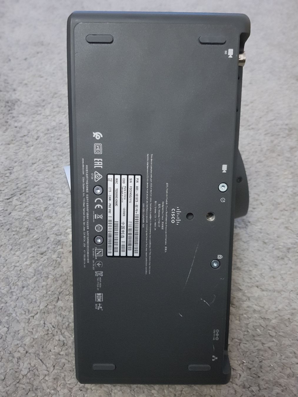 Videocamere: Cisco TTC8-07 TelePresence Precision HD Camera – Usato da Gerlafingen venduto da diotech 3