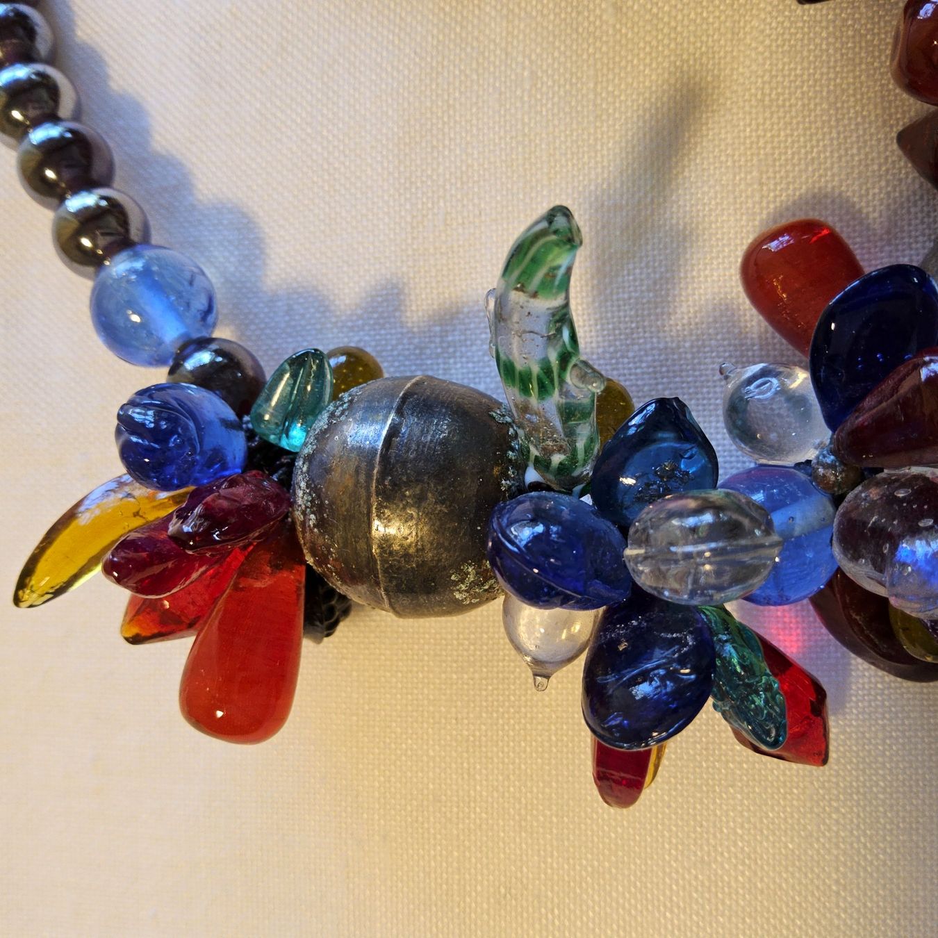 Catenine: Rare antike Glas Kette Collier ca 1940 – Usato da Zürich venduto da helsan 9