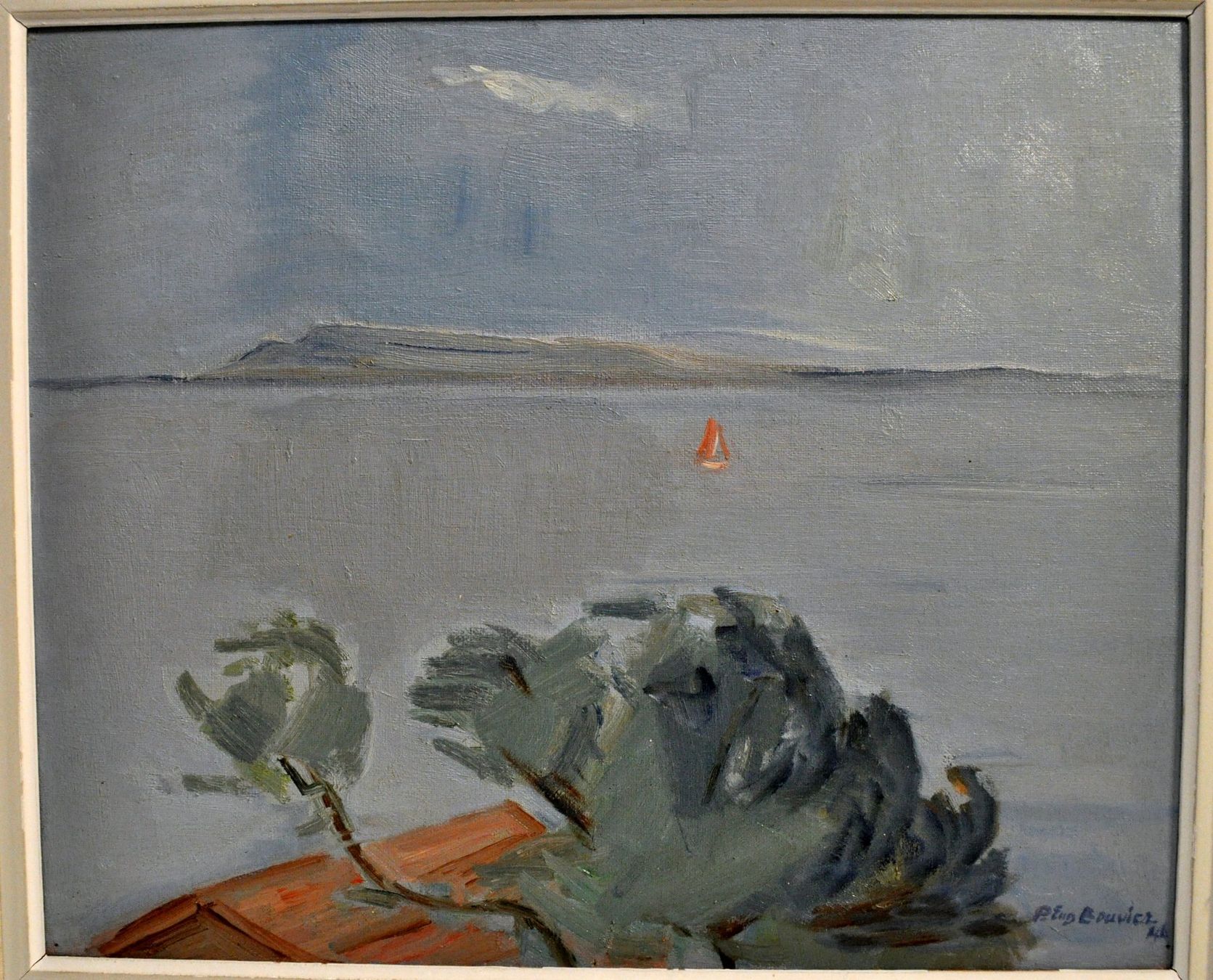 Dipinti: Tableau signé P. Eug Bouvier (Pierre Eugène Bouvier ?) 1946 – Usato da Neuchâtel venduto da Neuchatel 6