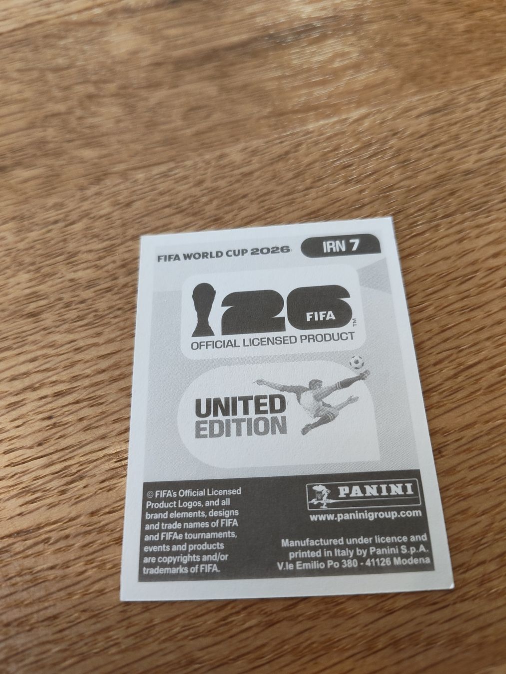 Panini Carte collezionabili: Panini Wm 2026 Irn 7 – Nuovo (secondo la descrizione) da Lieli venduto da Maholo 1