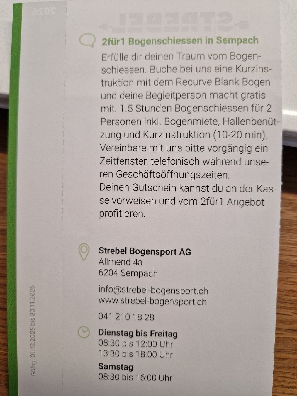 Buoni: 2für1 Strebel Bogensport AG, Bogenschiessen – Nuovo e nell'imballaggio originale da Kulmerau venduto da Doene7 1