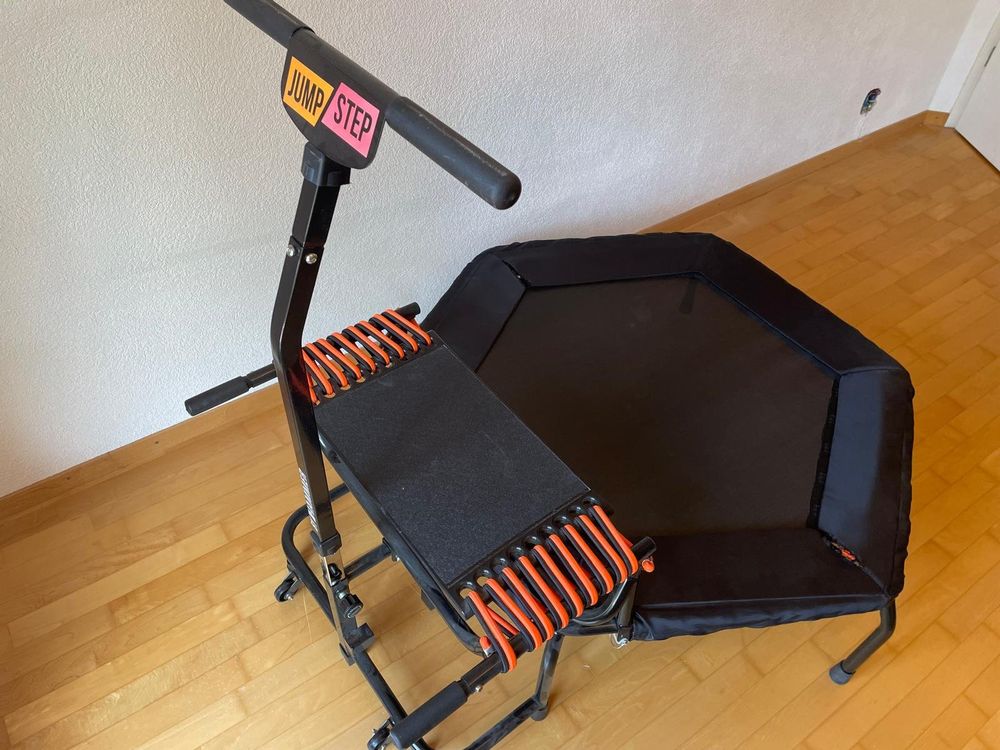 JumpStep Fitness Trampolin - Mit Step-Board Für Intensives Training