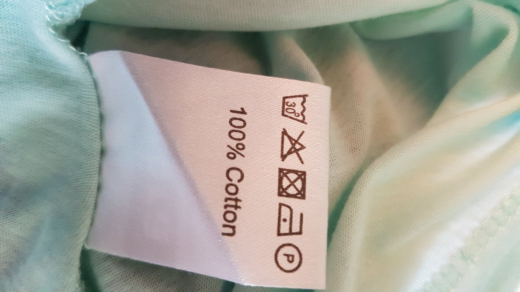 Zebra Top: Mintfarbenes Baumwolltop mit Print – Usato da Oberengstringen venduto da Asteroid56 9