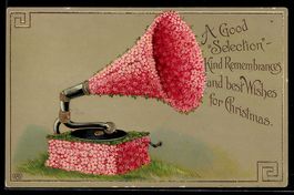 Grammophon aus roten Blüten, Herzlichen