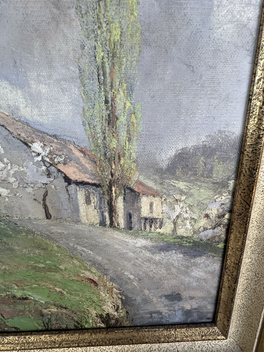 Dipinti: Huile sur toile, paysage printemps – Usato da Lausanne venduto da artnouveau04 5