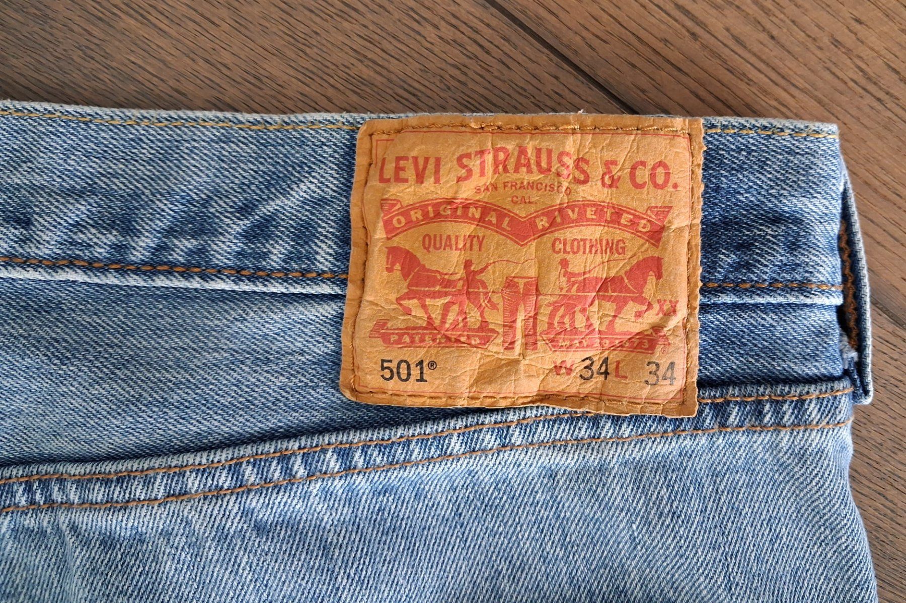 Levi's Jeans: Levis 501 Herren W34 L34 Hellblau – Gebraucht aus Wilderswil von Silverybrown 2