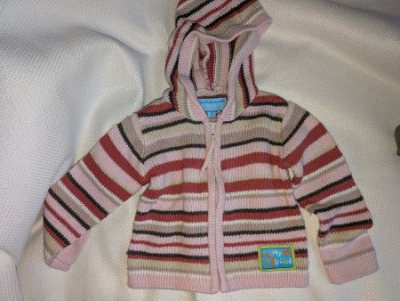 Kinder Strickjacke mit Kapuze Grösse 62/68