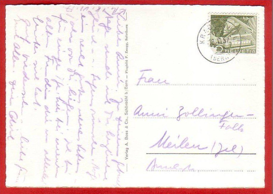 Cartoline postali: KRAUCHTHAL, FLIEGERAUFNAHME, GROSSFORMAT – Usato da Grüningen venduto da Kartenlaube 1