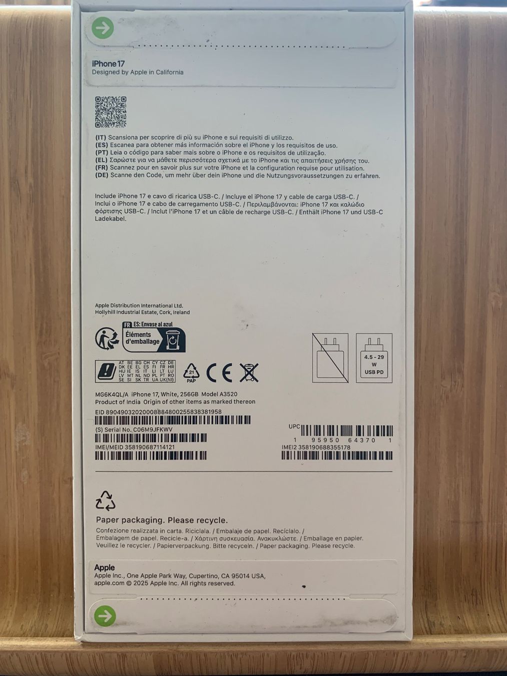 Apple Handys / Smartphones: iPhone 17 256GB weiss, neu – Neu und originalverpackt aus zürich von migrobe66 1