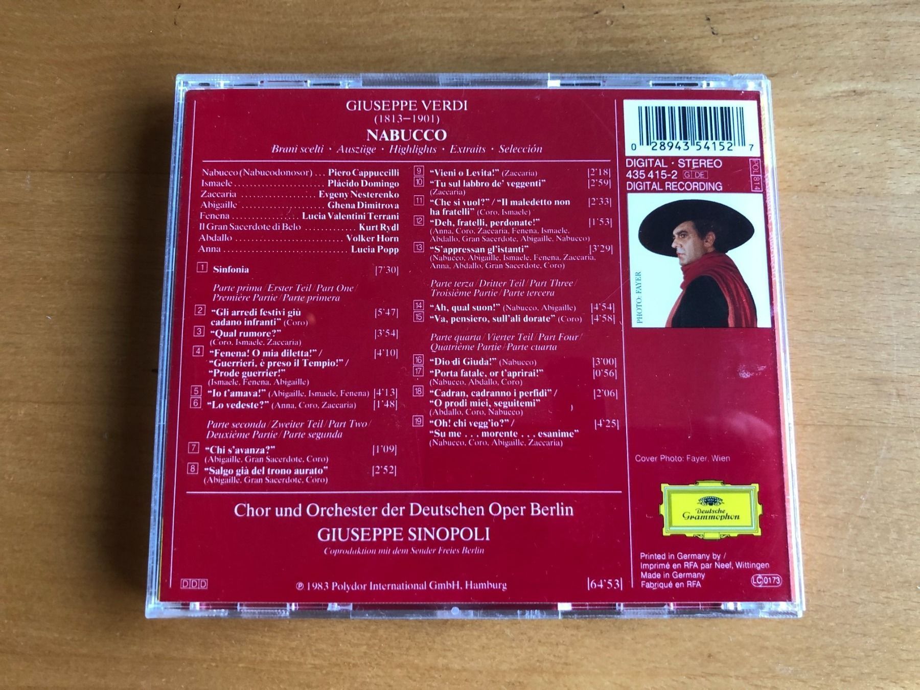 CD: Verdi "Nabucco" mit Placido Domingo – Usato da Hagendorn venduto da Teora66 1