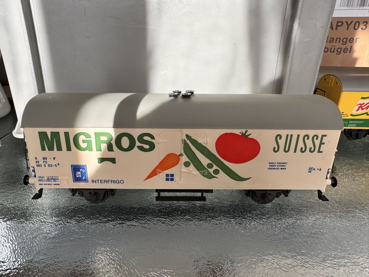 Modellini di ferrovie: Güterwagen MIGROS Spur 0 – Usato da Steffisburg venduto da Rog007