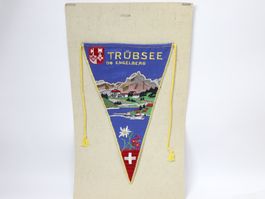 Vintage Wimpel Trübsee ob Engelberg Swiss Made bestickt