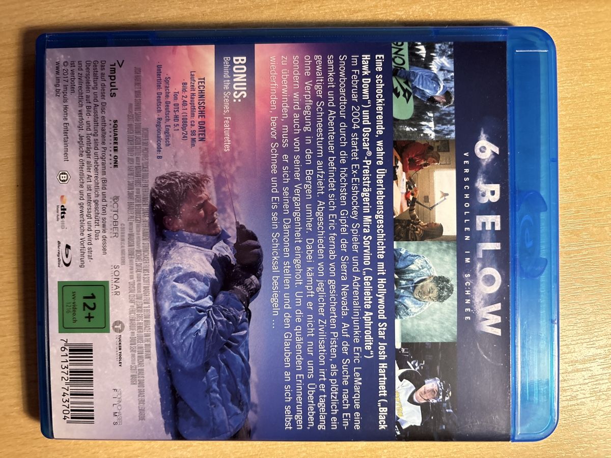 Tutti i DVDs: 6 Below - Verschollen im Schnee, Blu-ray mit Josh Hartnett – Usato da Gerlafingen venduto da Marcryter 1