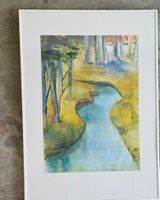 Aquarell "Flusslandschaft"