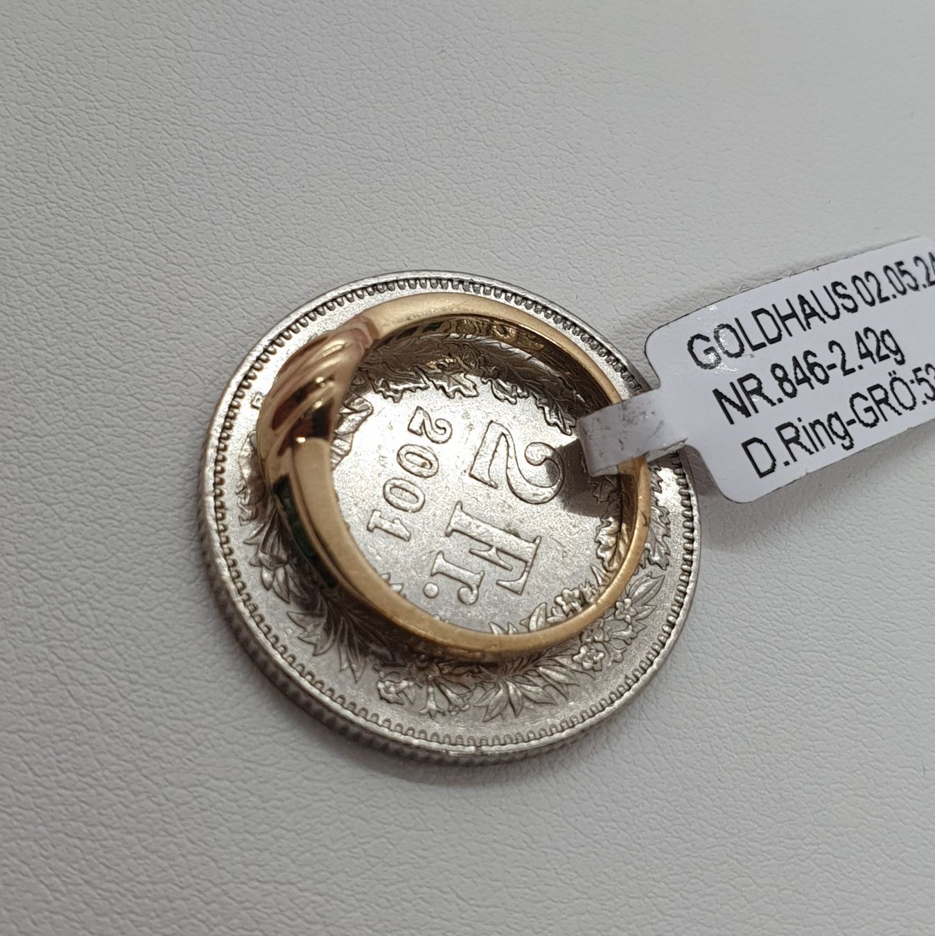 Anelli: Echt 14K Gold - Diamant Ring – Usato da Luzern venduto da Luzern-Goldhaus 3