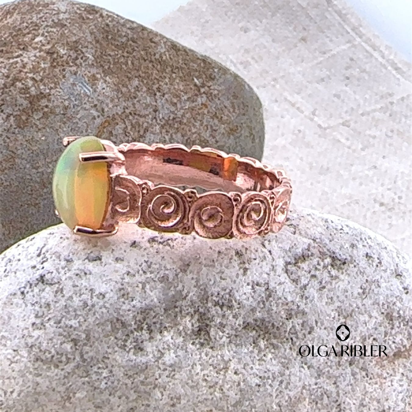 Olga Ribler Anelli: Unikate Silber Ring 925 mit Opale Grösse 56 – Nuovo (secondo la descrizione) da Luzern venduto da Schmuckoutlet 1