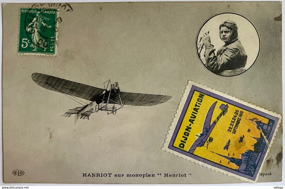AVIATION MARCEL HANRIOT SUR SON MONOPLAN 1910 Meeting Kaufen auf