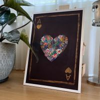 Herz Ass Liebe Love Moderne Kunst Acryl Flowers Ace Poker