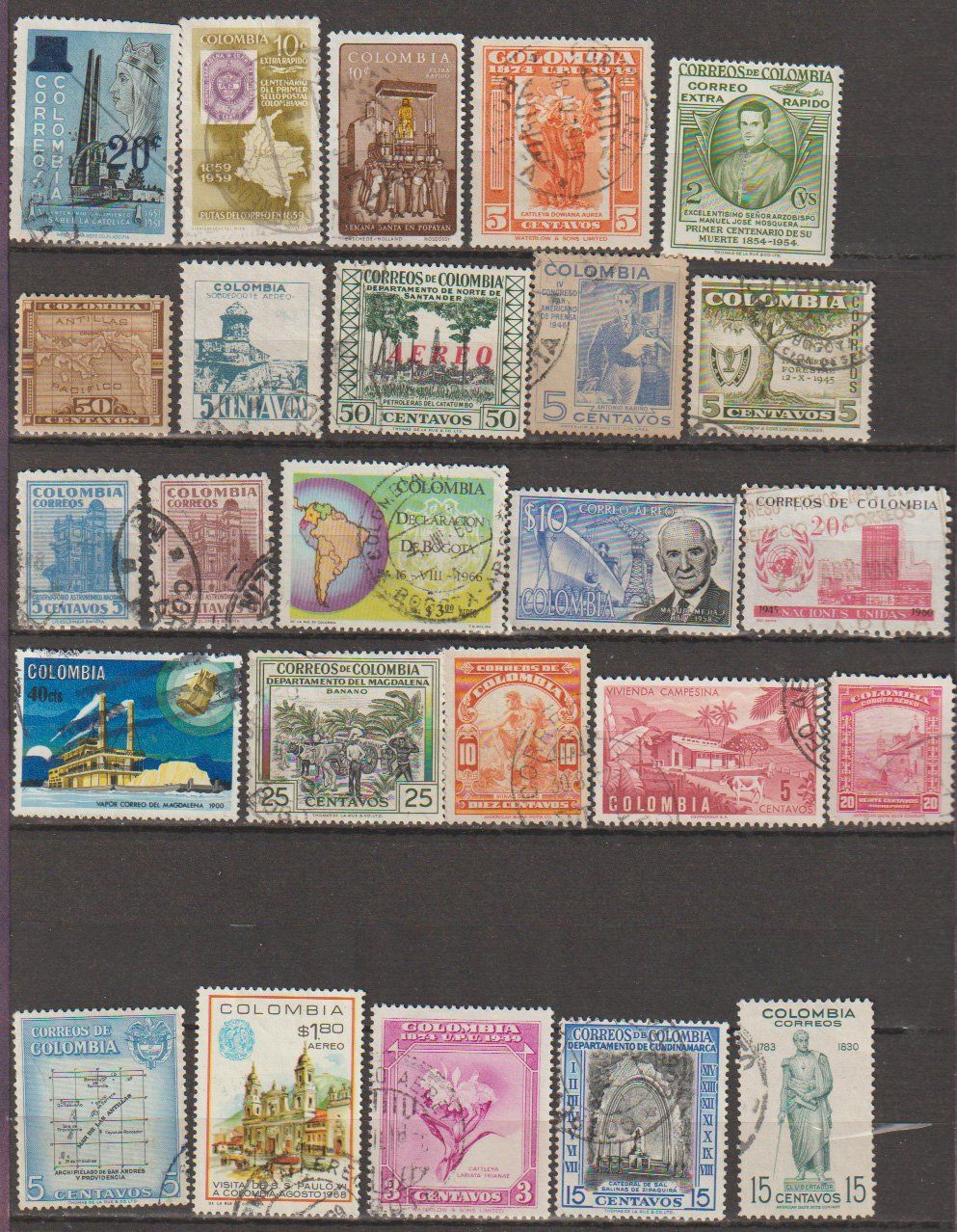 Alle Briefmarken: Colombie collection – Gebraucht aus Crans-Montana von kira56