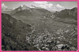 Bad Ragaz gel 1957? Blick vom Hotel Wartenstein