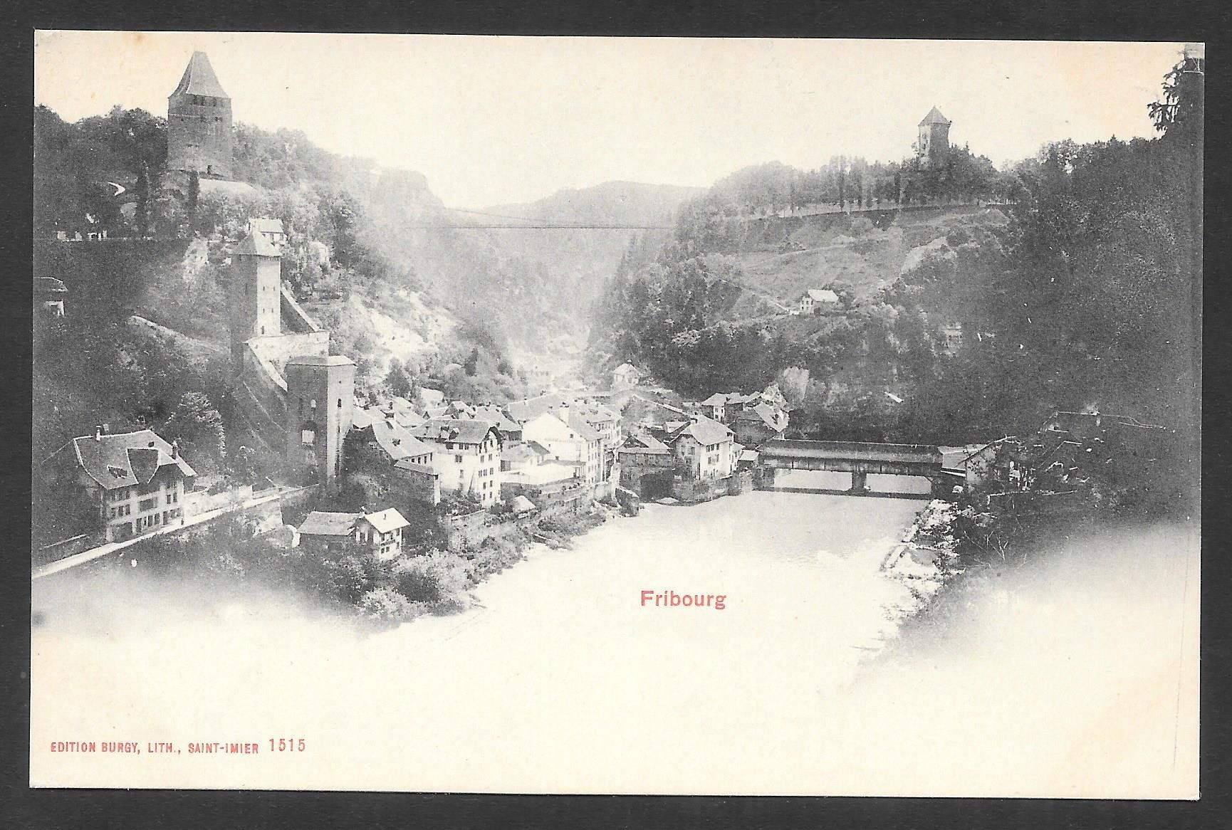 Cartoline postali: Fribourg Teilansicht – Usato da Olten venduto da clotaldi