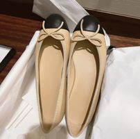 Beige & Black Ballet Flats -38