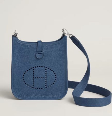 HERMÈS Evelyne 16, couleur rare Bleu Tie , new full set