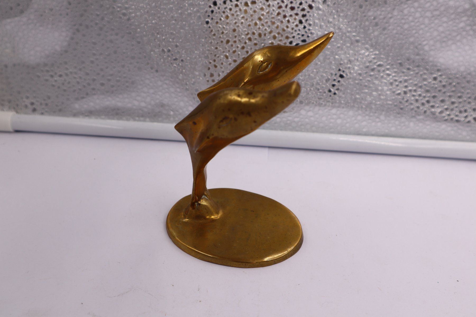 Sculture & Statue: Delfin Messing Figur Vintage Antik mit 2 Delfinen – Usato da Baden venduto da TellsKuchenhaus 5