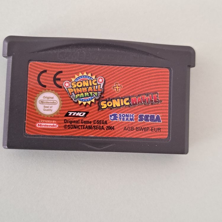 Sonic Battle + Sonic Pinball Party - Lot De 2 Jeux Game Boy Advance - Bon état