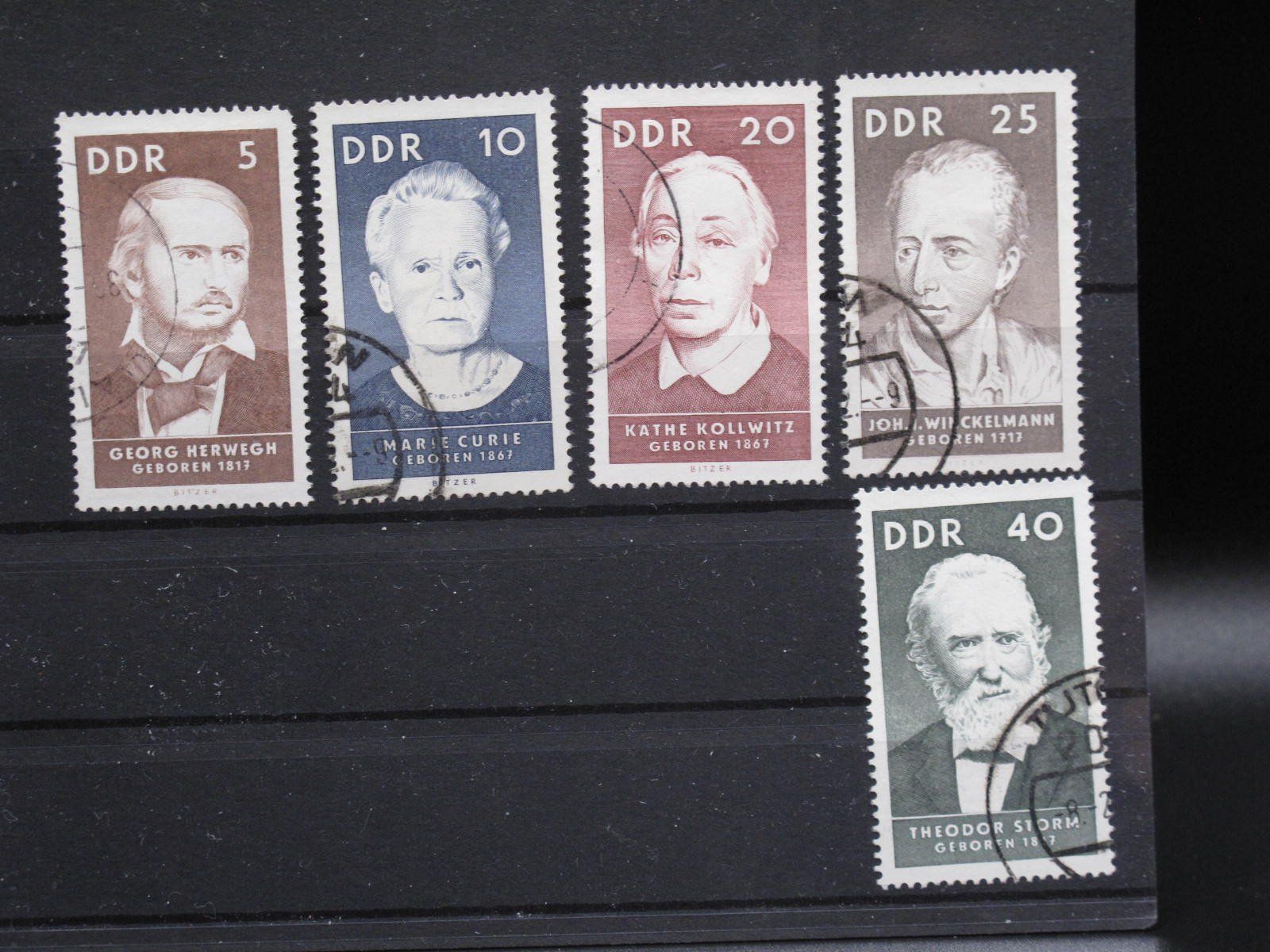 Tutti i francobolli: DDR 1967 Berühmte Persönlichkeiten I gest – Usato da Wil SG venduto da fva01