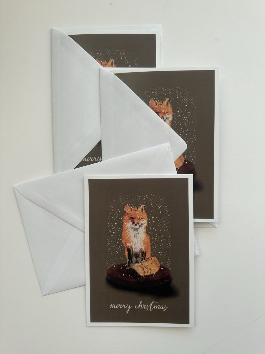 Cartes: Niedliche Weihnachtskarten 3er Set, Fuchs in der Schneekugel – Neuf avec emballage d'origine à Obfelden par RichardS. 1