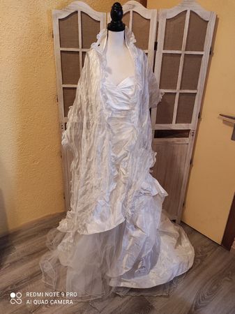 Hochzeitskleid Linea Raffaelli Gr. 38/40 Silber/Weiss 🕊️