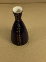 Handgemalte Vase Echt Kobalt Blau Gold Dekor Vintage Ki3