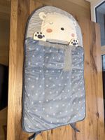 Baby Sleeping Bag with Bear Design, Grey and White
