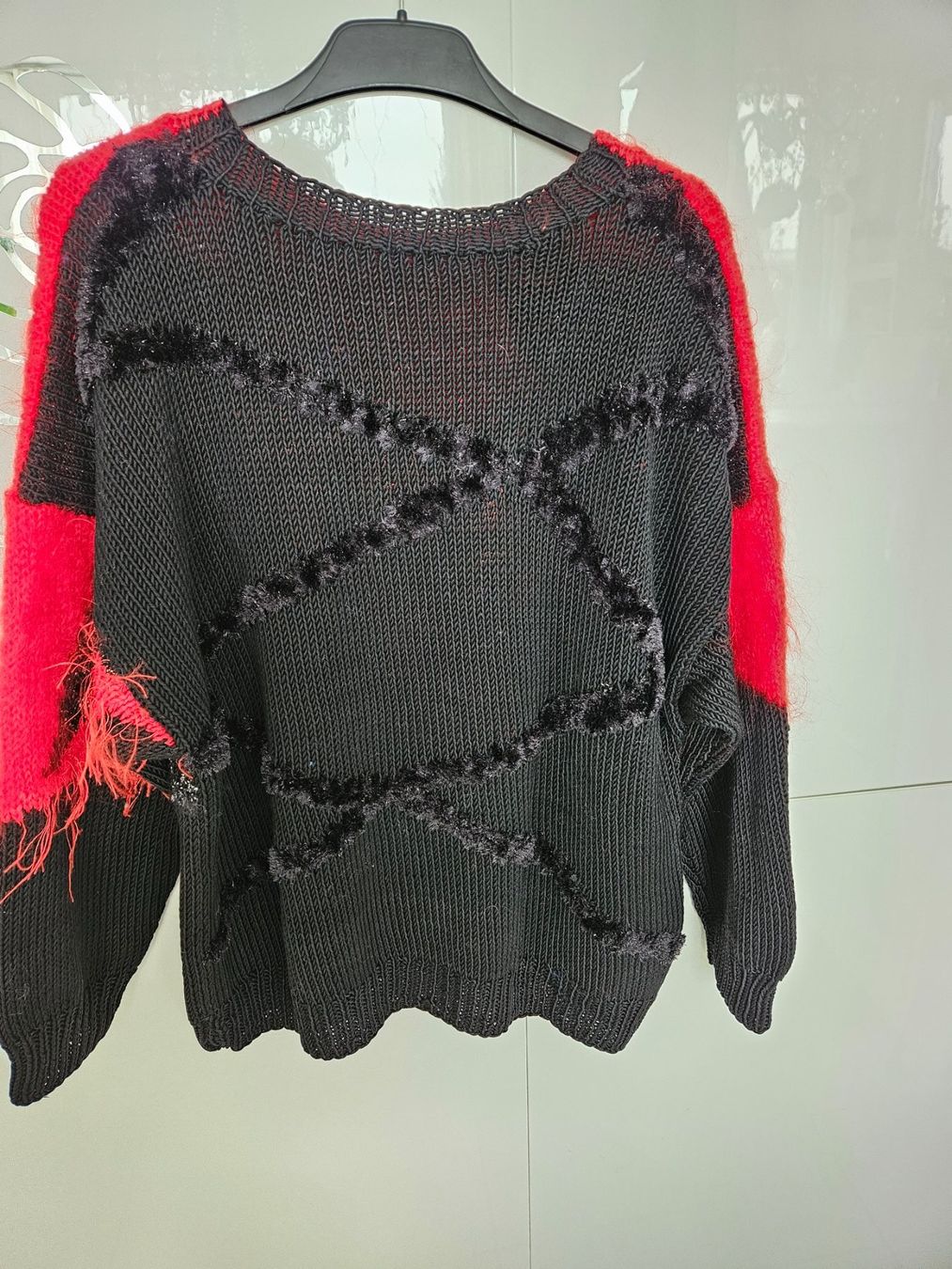 Maglioni & Felpe: Pullover handgestrickt Gr. 40 / 42 Mustermix Wolle/Baumwolle – Usato da Gossau ZH venduto da fashiontwo 1