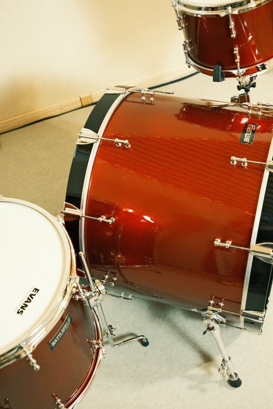 Strumenti musicali: Drumkit - 24", 12", 16" - Battlefield USA Custom Drums – Usato da Villars-Burquin venduto da loricmat 3