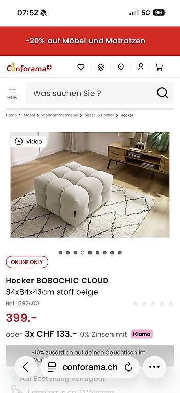 Sofas: Sofa + Pouf von Conforama – Gebraucht aus Basel von ila_8l6p 2