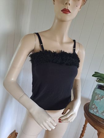 GLANCE 90s Vintage y2k Top Oberteil cropped Tank S 36