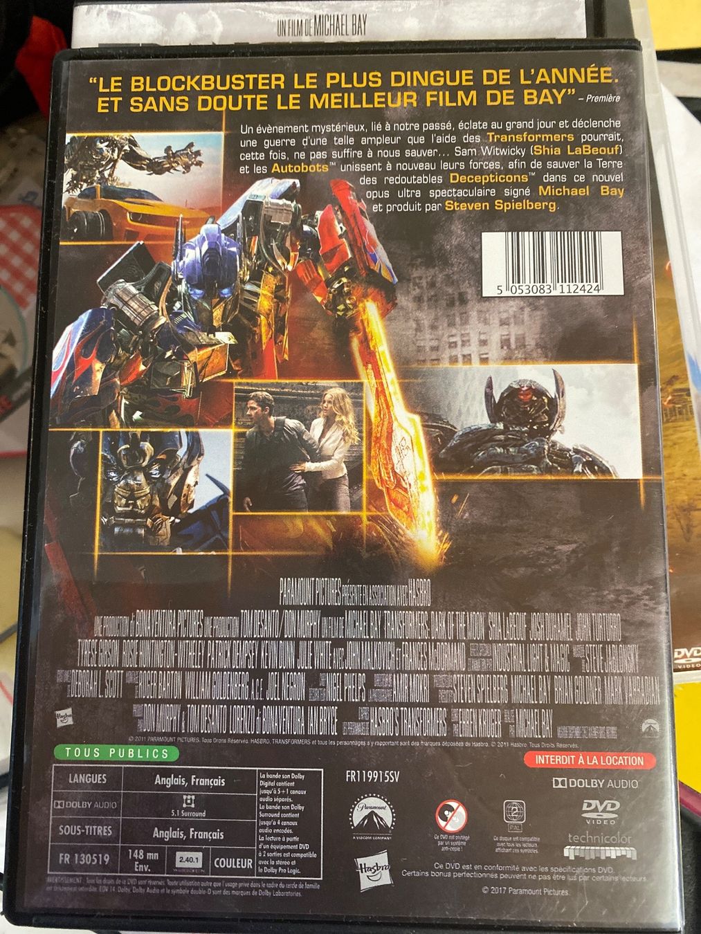 Tutti i DVDs: TRANSFORMERS - LA FACE CACHEE DE LA LUNE - DVD – Usato da Le Brassus venduto da cinema13 1