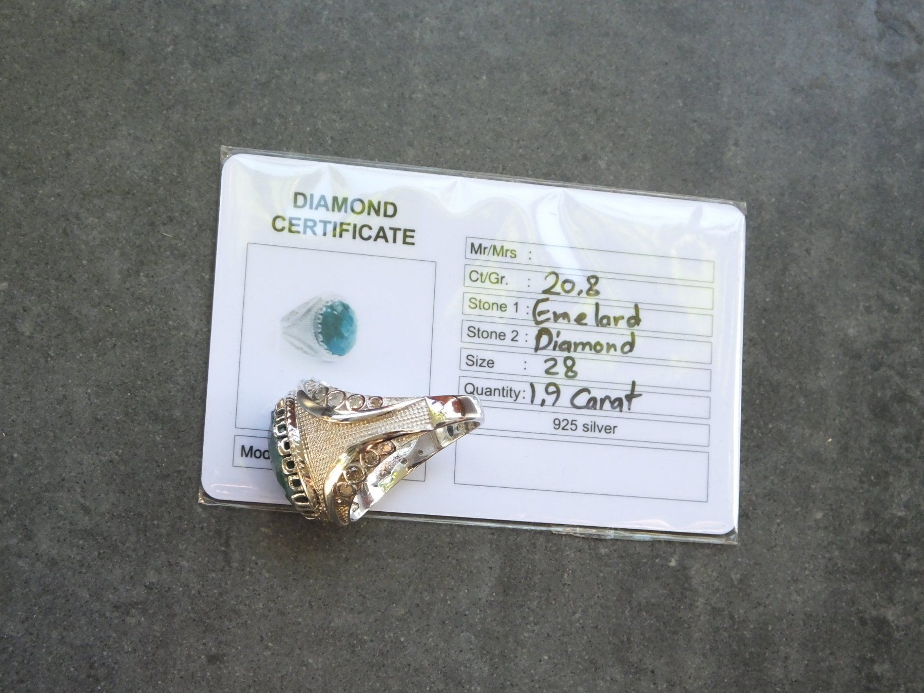 Ringe: Herrenring mit Echtem Emerald Stein – Neu (gemäss Beschreibung) aus Unterentfelden von l654321a 2