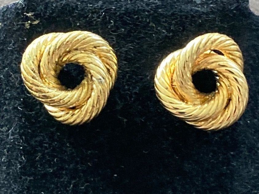 Ohrringe & -stecker: Vergoldete Knoten Ohrringe – Gebraucht aus Laufen von Trendmarket 1