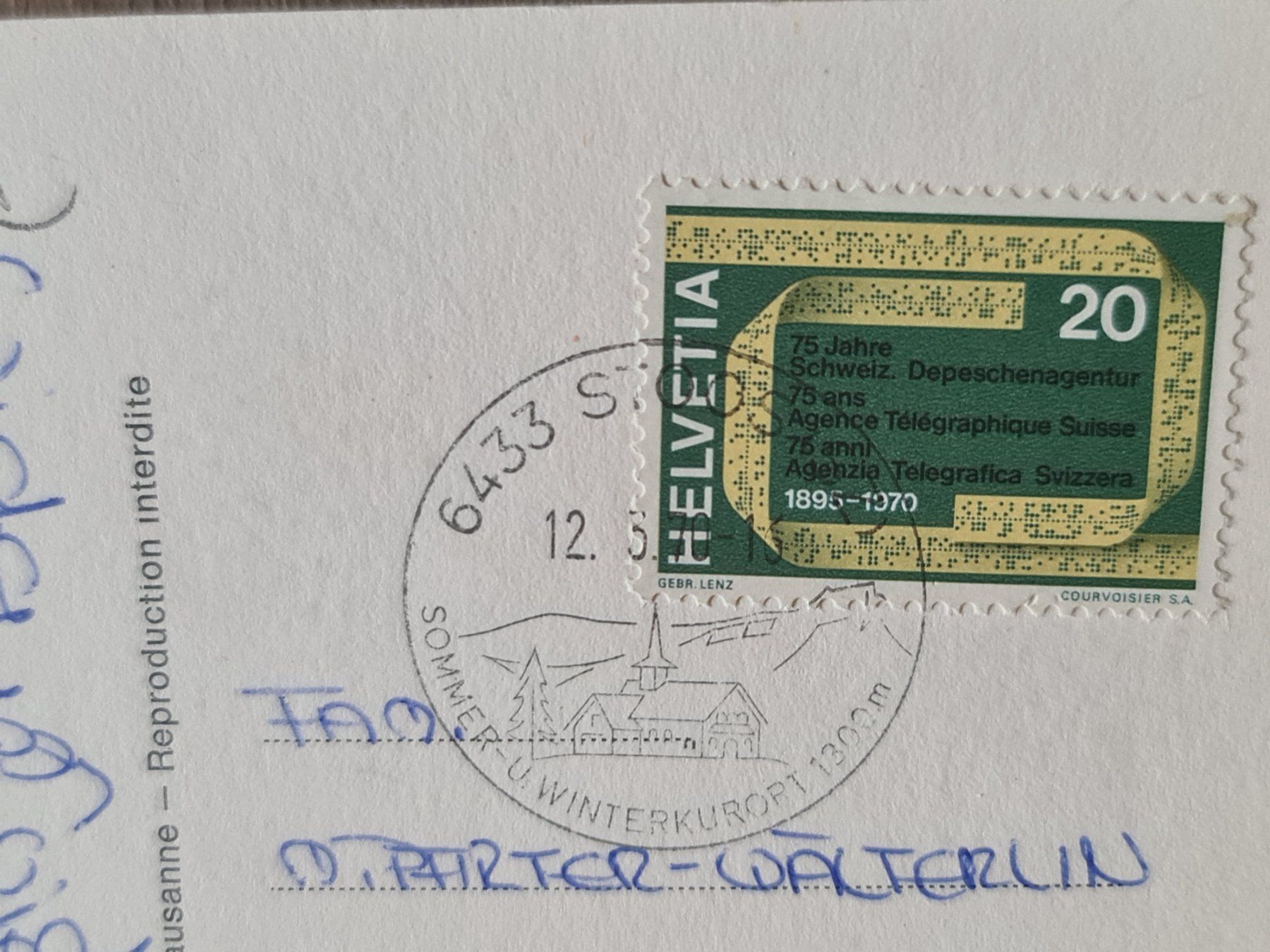 Cartoline postali: Ansichtskarte Ski Kurs in 4 Lektionen 1970 – Usato da Dintikon venduto da Vexi 1
