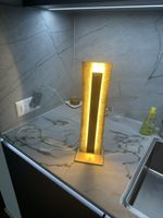 Schöne Tischlampe im Gold-Look, dimmbar, neuwertig 45 Zeiche